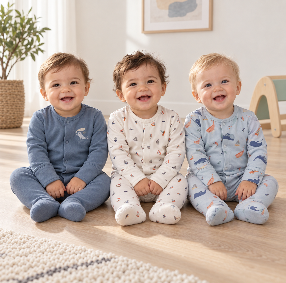 Set x 3 Pijamas Ballenas