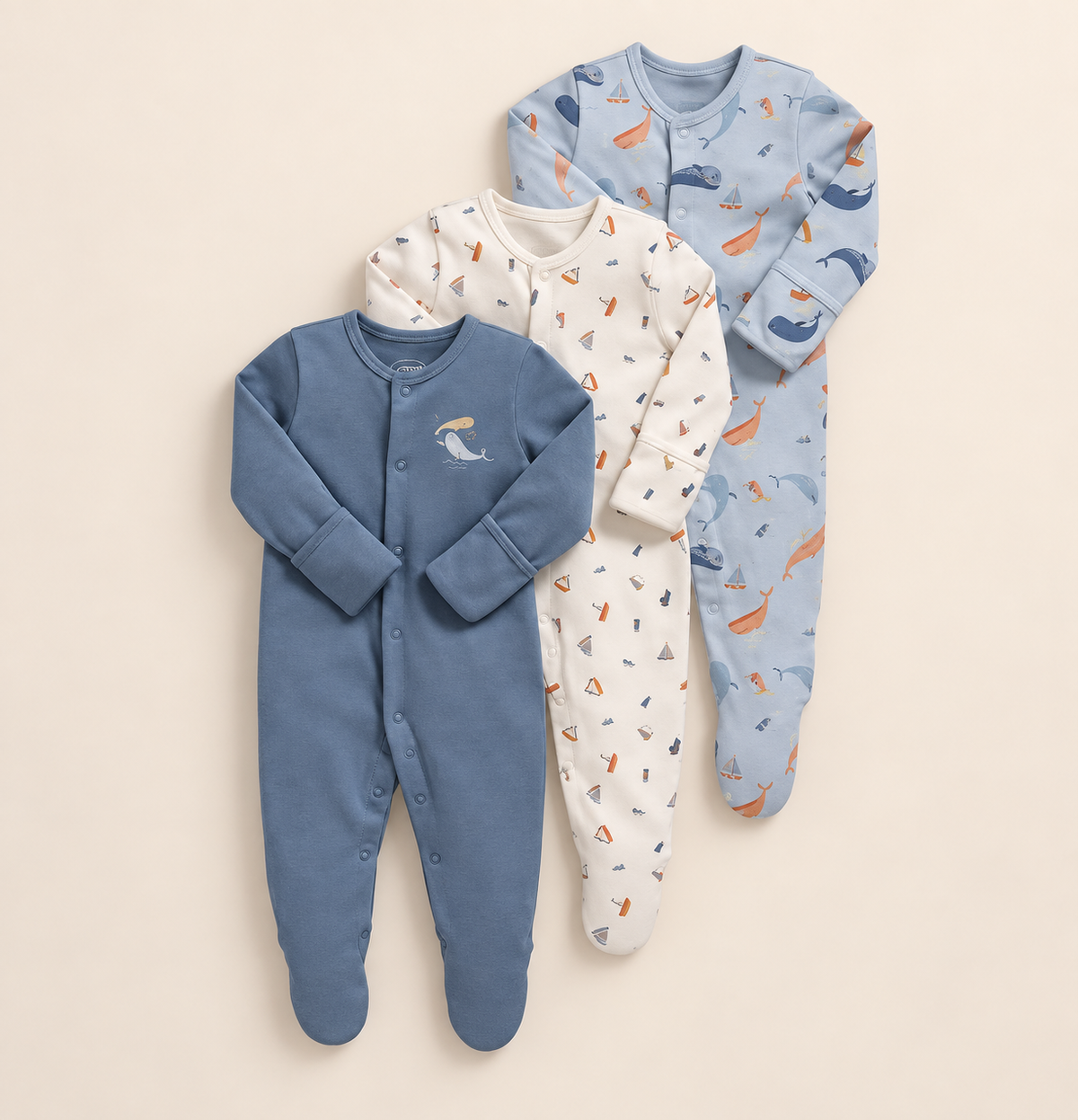 Set x 3 Pijamas Ballenas
