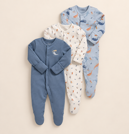 Set x 3 Pijamas Ballenas