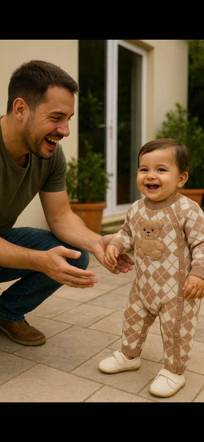 Enterizo Punto Oso Tartan